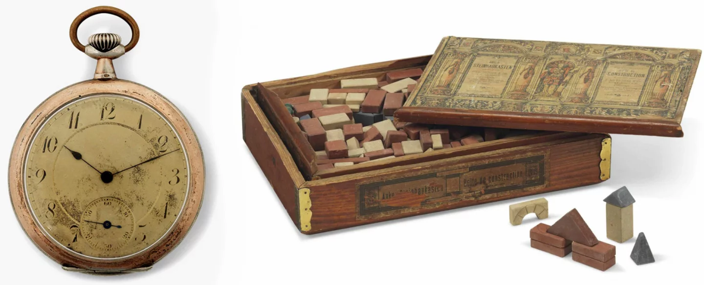 For those seeking something different in the way of genius memorabilia, there's also Einstein's Swiss silver open-face pocket watch (estimated at US$20,000 to US$26,000) and Einstein's childhood building blocks (estimated at US$6,500 to US$10,500)