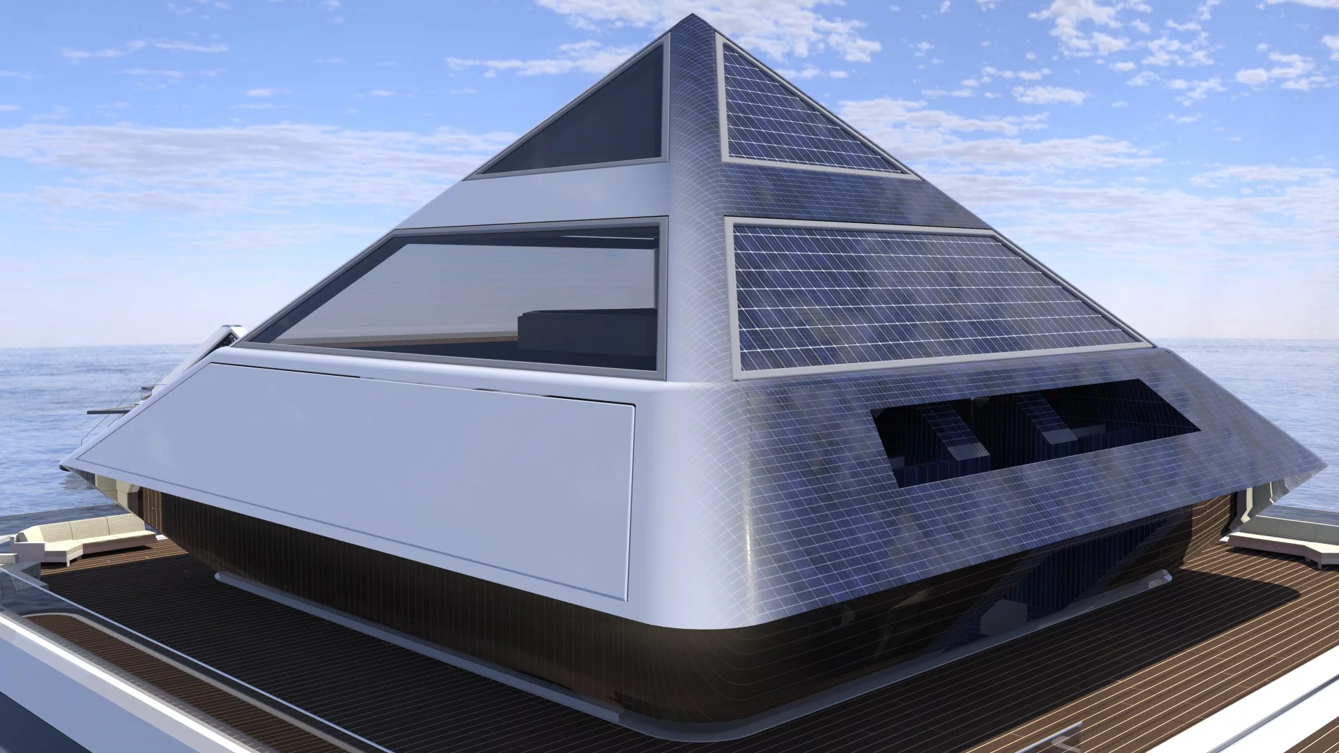 Wayaland's pyramid-shaped structures would be made from fiberglass, carbon and steel