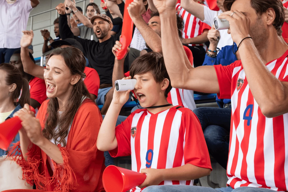 Canon offers a chance to zoom in on the playing field on match day, and snap photos or record video of the action