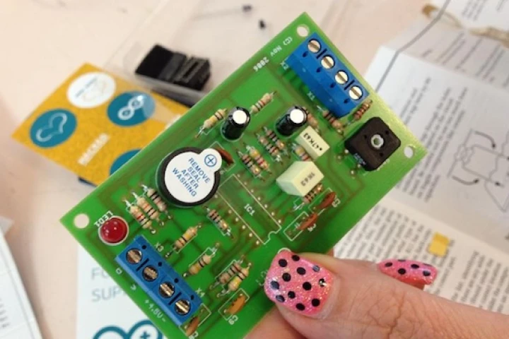 A Raspberry Pi microprocessor, which serves as the heart of the PAT base station
