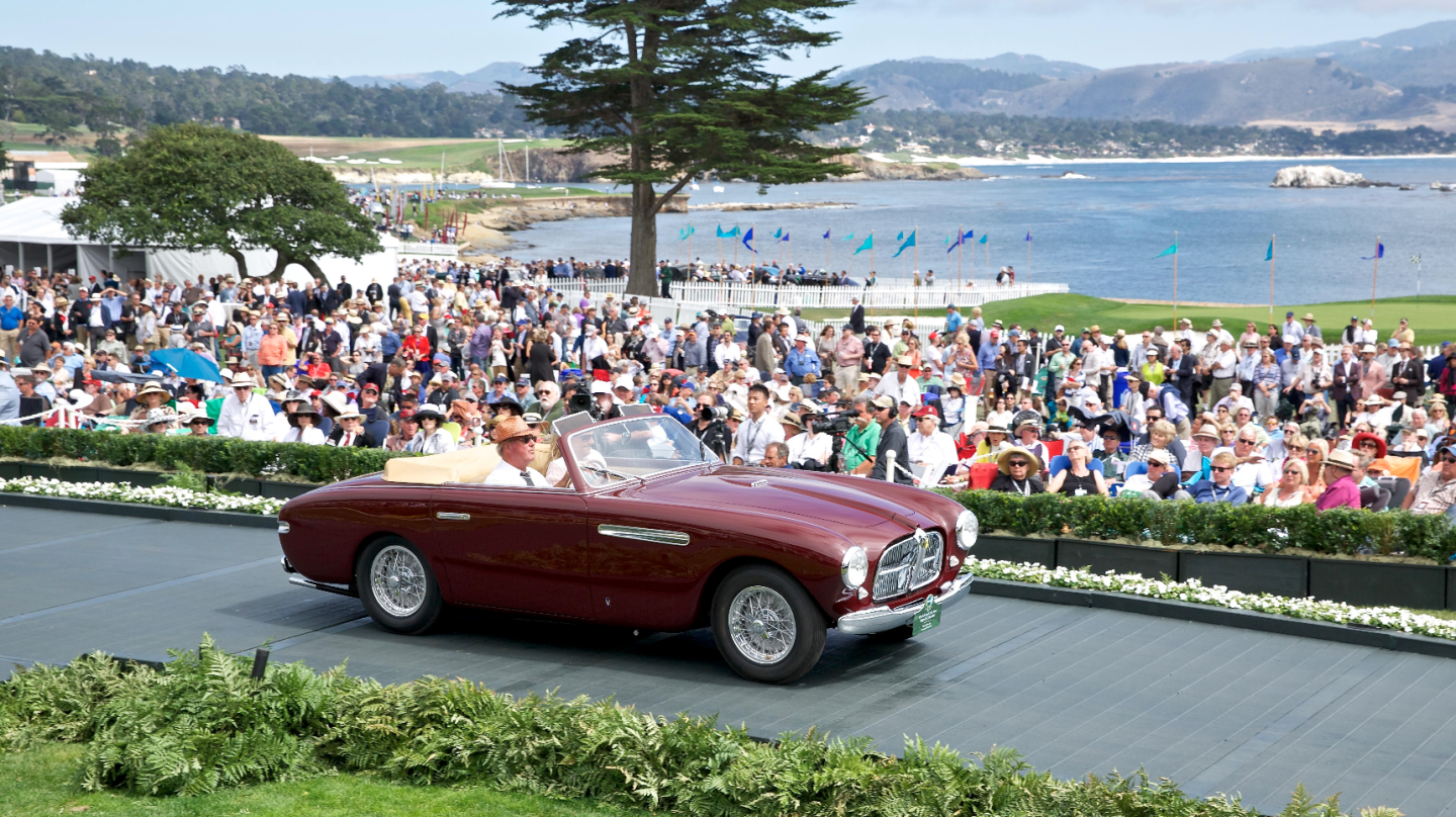 The 212 achieved many racing successes but more importantly it put some 110 individual chassis in the hands of clients. The 212 was bodied in a bewildering array of styles from lightweight spyders, coupés and berlinettas to stylish and luxurious cabriolets. Carrozzeria Alfredo Vignale contributed most of the 212's coachwork but the 212 also provided the basis for the first Ferrari by Pinin Farina and important designs by both Touring and Ghia. This Vignale-bodied car was owned for 39 years by noted collector Charles G. Renaud, and comes with Ferrari Classiche certification and a Marcel Massini report. The car underwent a two-year restoration which was completed in 2014 in time for it to show at Pebble Beach where it was awarded second-in-class. This 1951 Ferrari 212 Inter Cabriolet fetched $2,200,000.