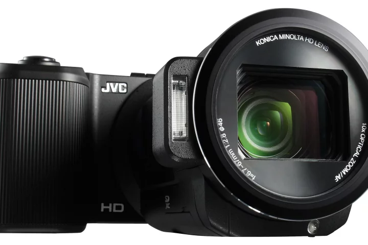 JVC says that its new GC-PX10 is neither a camera capable of recording video, or a camcorder able to take photographs - it's a true hybrid of both