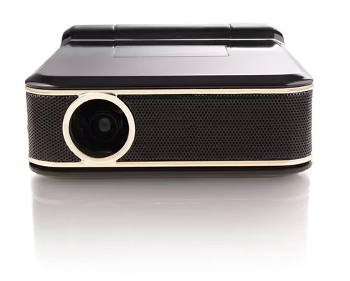 The manual focus projector has a resolution of 854 x 480 pixels (WVGA) with a refresh rate of 60 Hz, offers 1000:1 contrast ratio and puts out 115 ANSI lumens