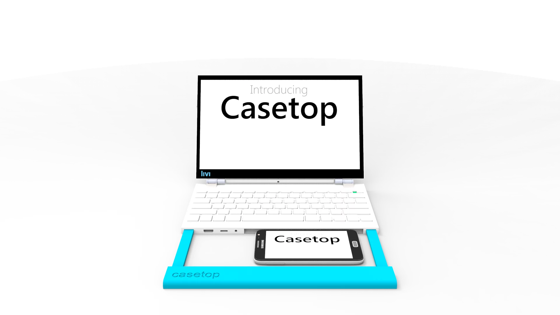 The Casetop from Livi Design is a netbook-like LCD panel, keyboard and battery pack combination that uses a smartphone for its computing power