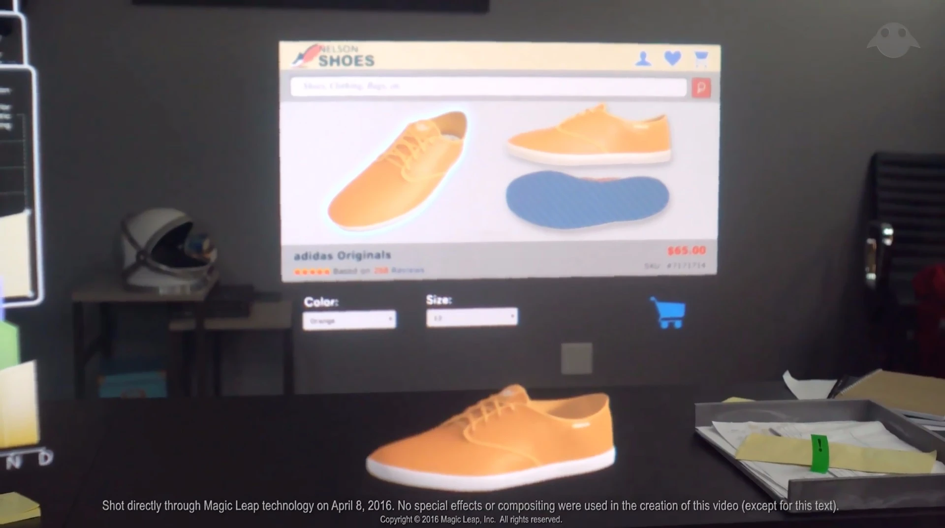 Buying some shoes using Magic Leap's mixed reality