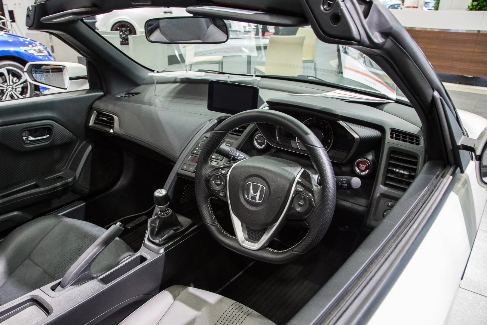 The car's interior is stripped back, but it has everything you need