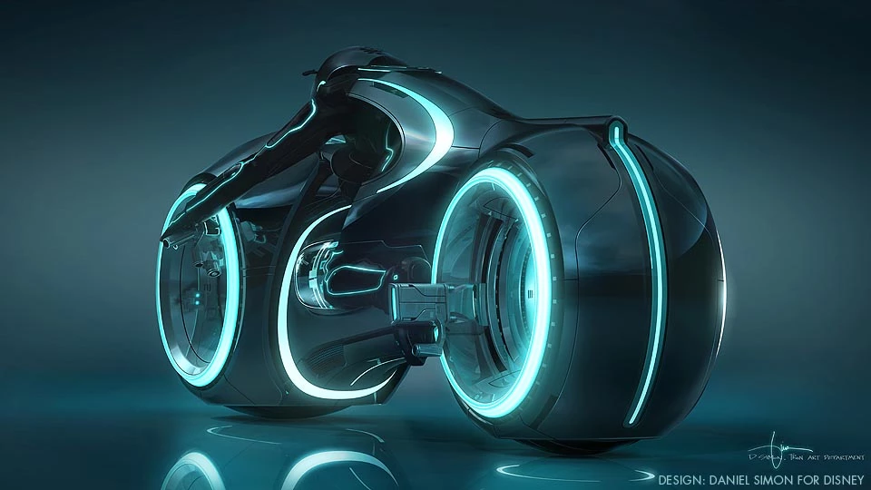David Simon's Tron Lightcycle from the movie Tron Legacy