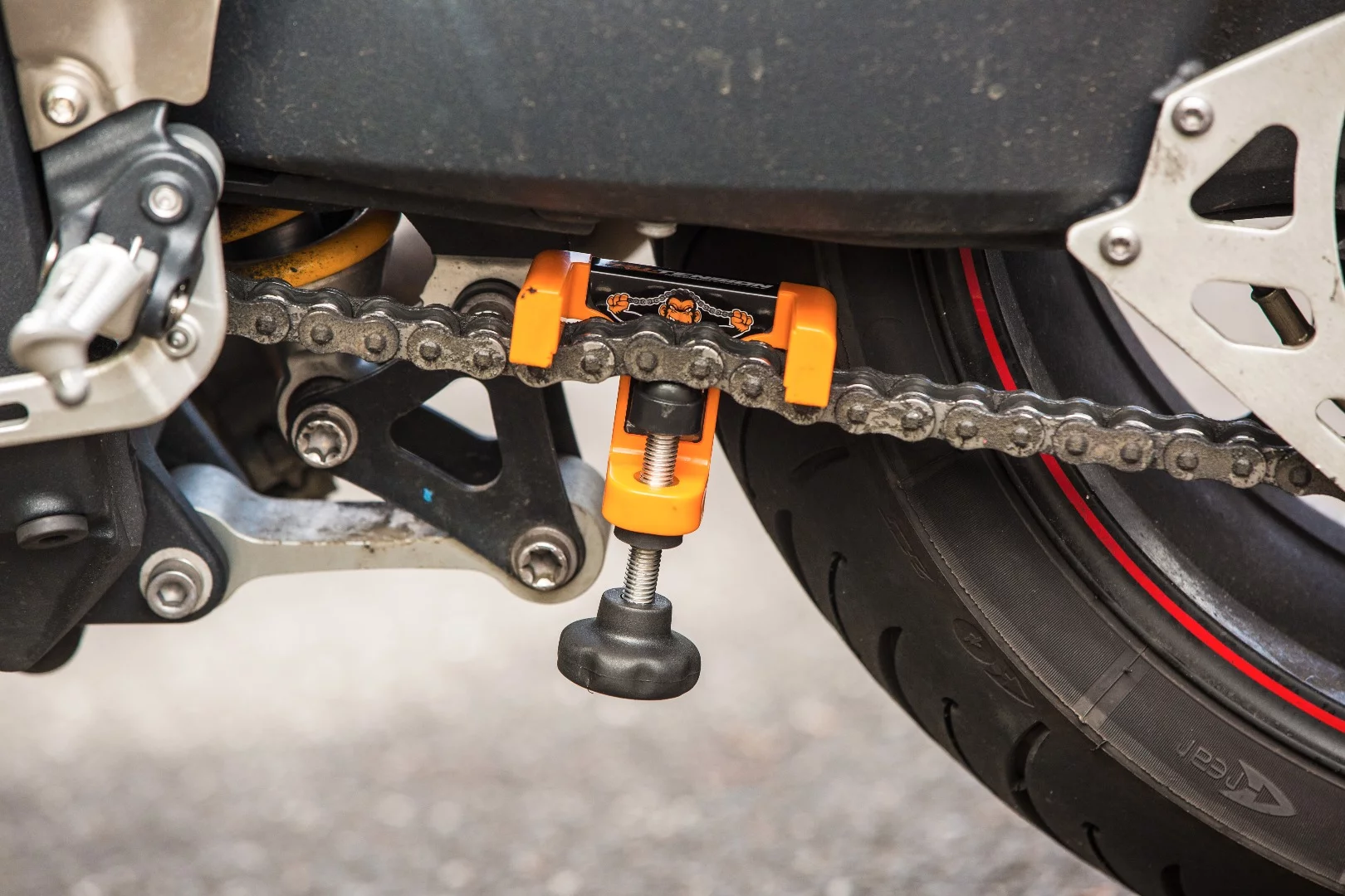 Chain Monkey: small enough to fit under your seat, as long as you don't mind that it's usually covered in grime.