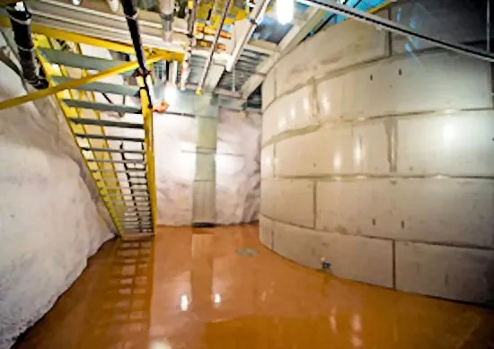 External view of the shielding water tank for the LUX dark matter detector (Photo: LUX)