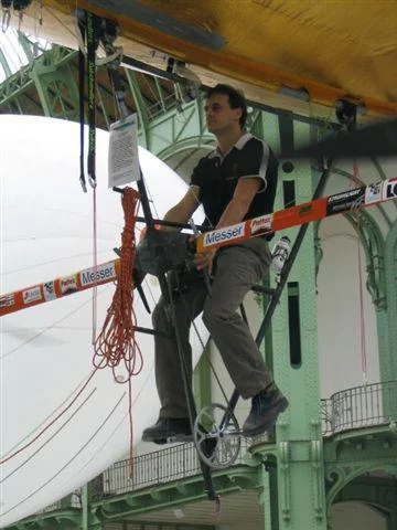 Rousson testing the Zeppy prototype