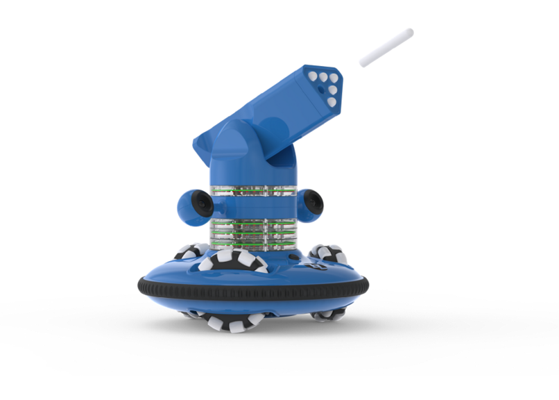 Possible customiztions for ZoZbots include a claw for interacting with objects, a camera for a first-person view of the action and a projectile device for firing at things