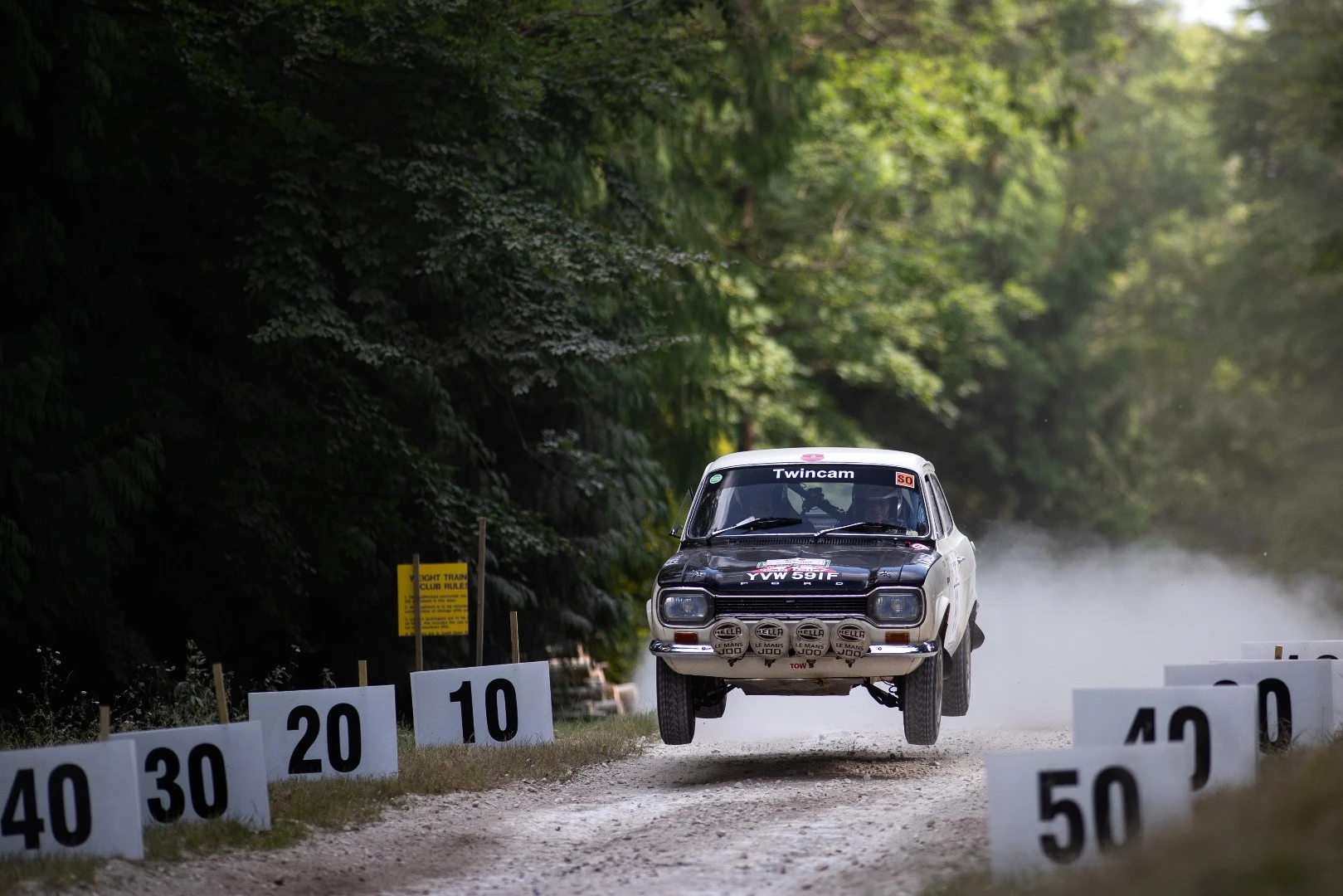 A super-rare four-wheel drive Gartrac G3 Ford Escort takes on the hill climb at the 2018 Goodwood Festival of Speed