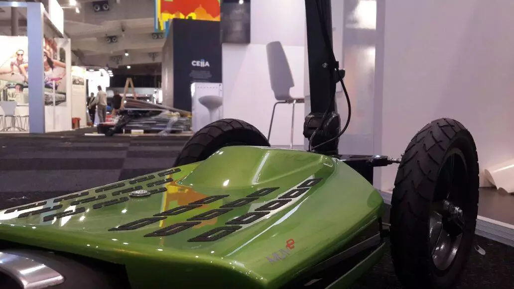 A MUV-e pre-production model on display at the Barcelona Smart Cities summit recently