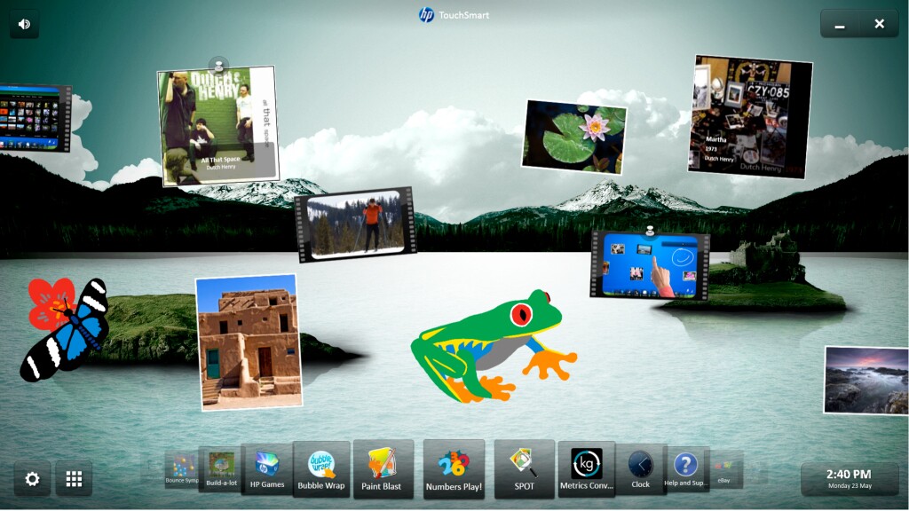 The TouchSmart 4.0 interface's Magic Canvas