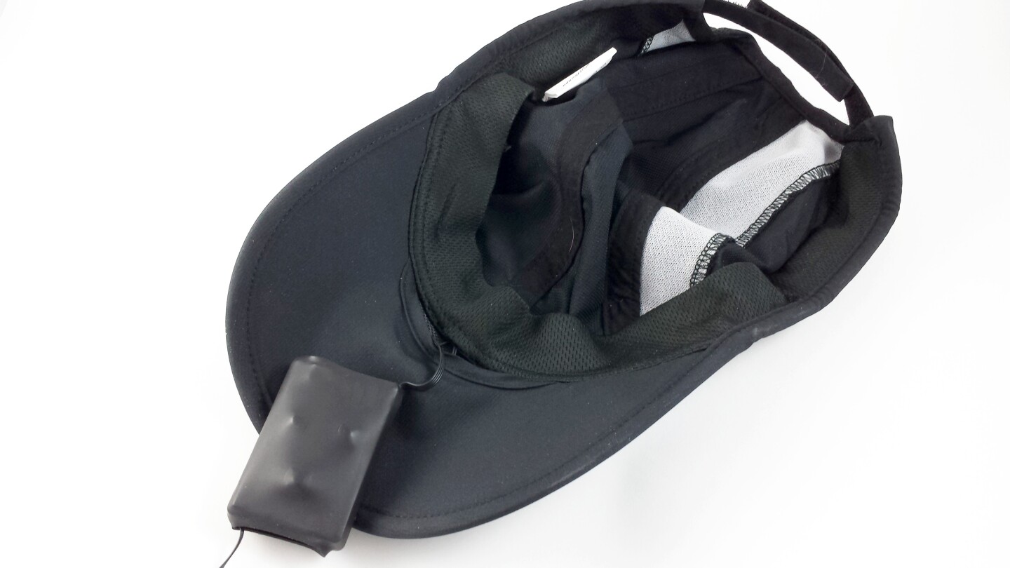 Apart from the wires and bulgy control box, it looks like an ordinary hat