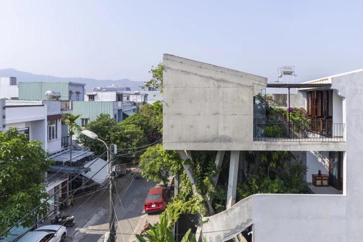 The Nest House blends contemporary design with lush greenery, creating a serene urban oasis