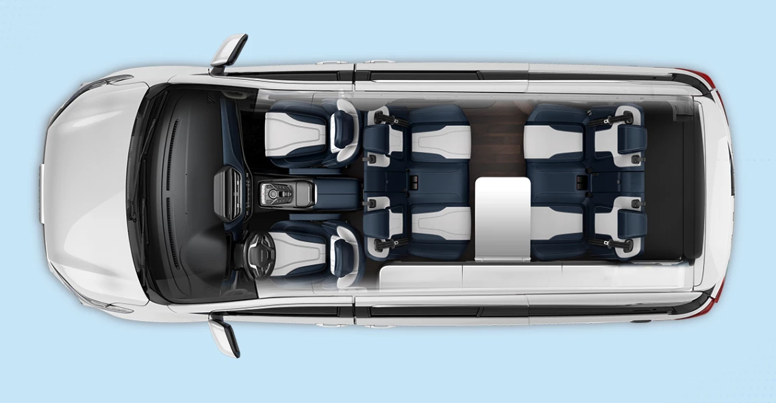 The RG20 has a six-seat layout ready for holidays and everyday work/school commutes