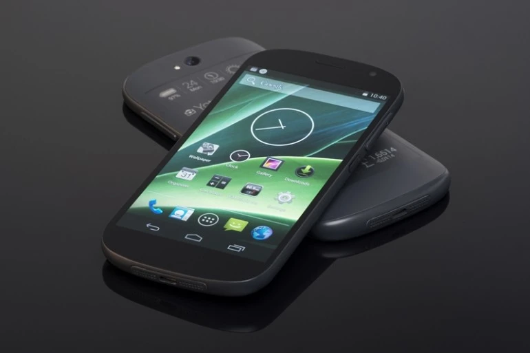 The YotaPhone 2 features an AMOLED color screen and an electronic paper display on the back