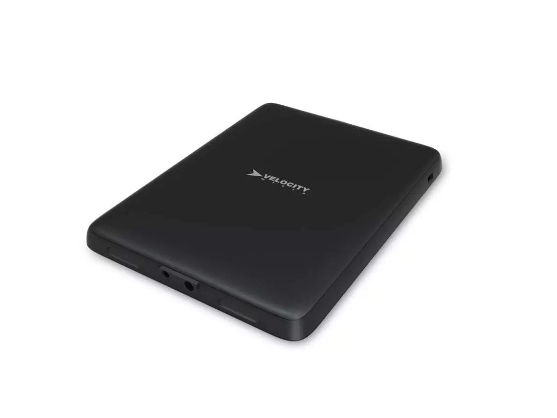 The slip-resistant rubbarized rear of the Cruz reader