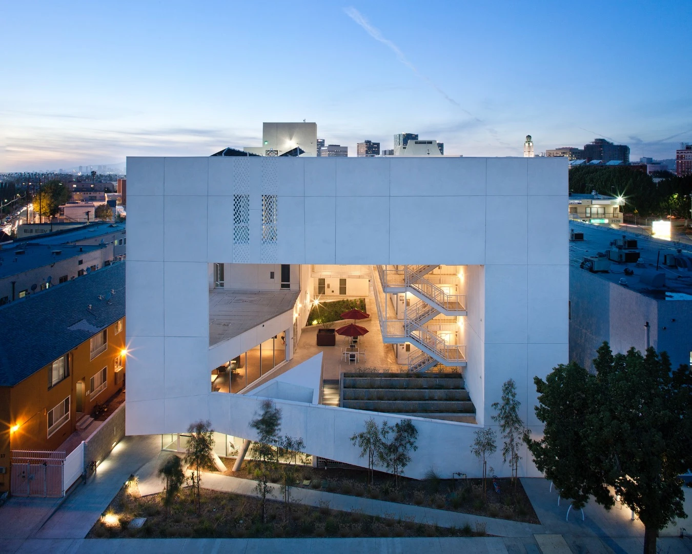 The Six is a 57-unit housing project for the Skid Row Housing Trust in Los Angeles, California
