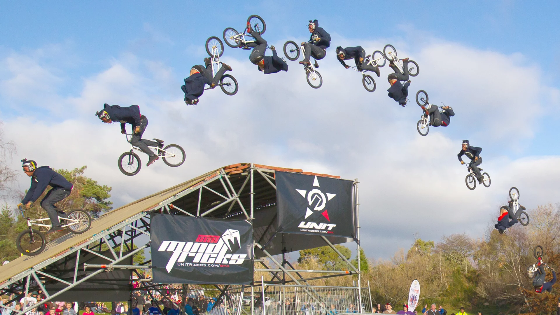 Jed Mildon's history making triple backflip (Photo sequence: Shayne Rice via Unitriders)