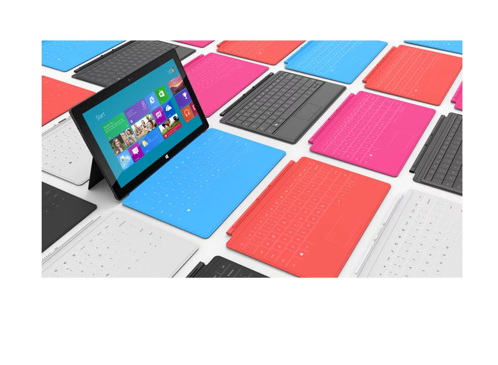Microsoft Surface with Touch and Type Cover keyboard peripherals