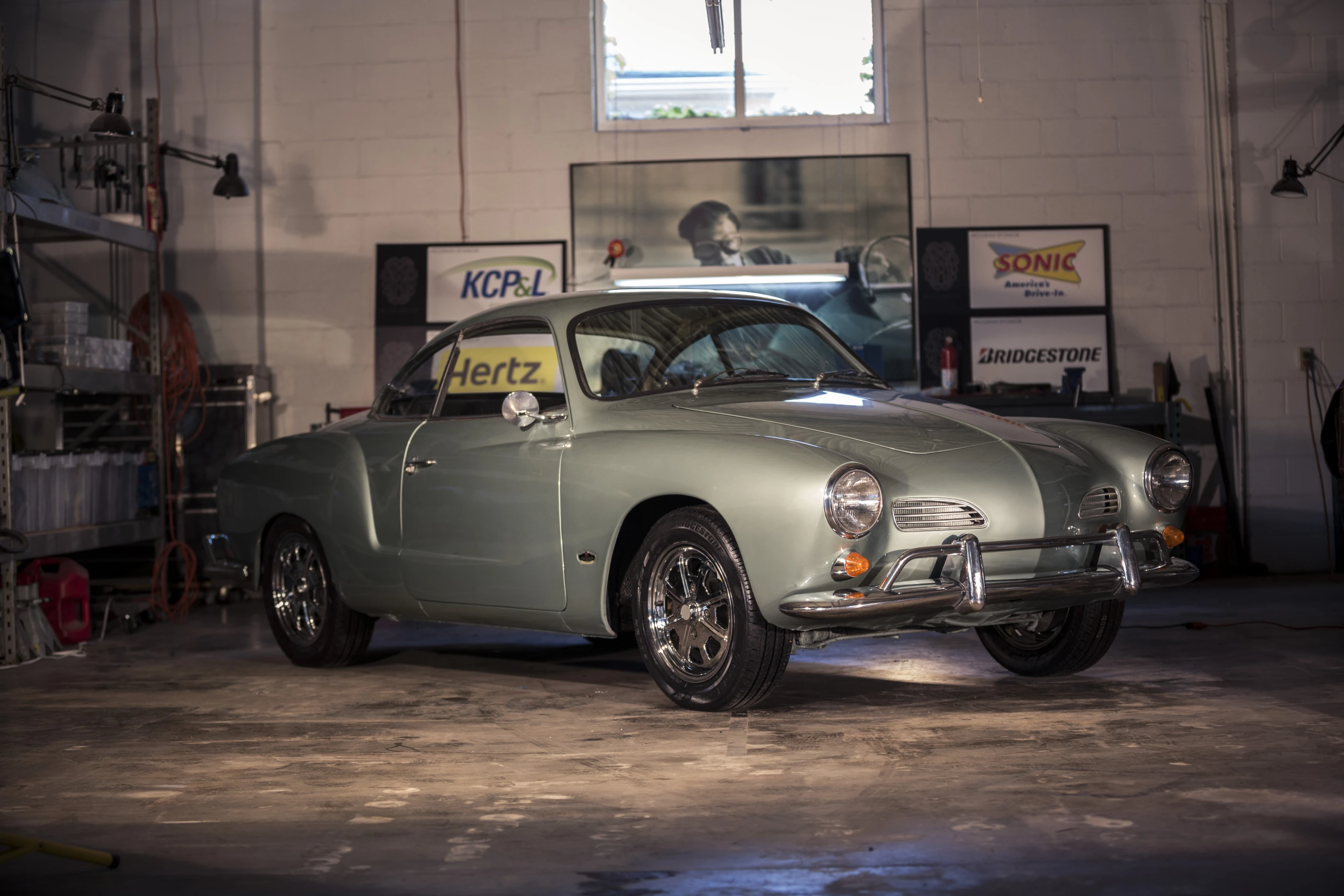 The motor of Minddrive's electric Karmann Ghia will only engage if it gets enough tweets, likes and shares