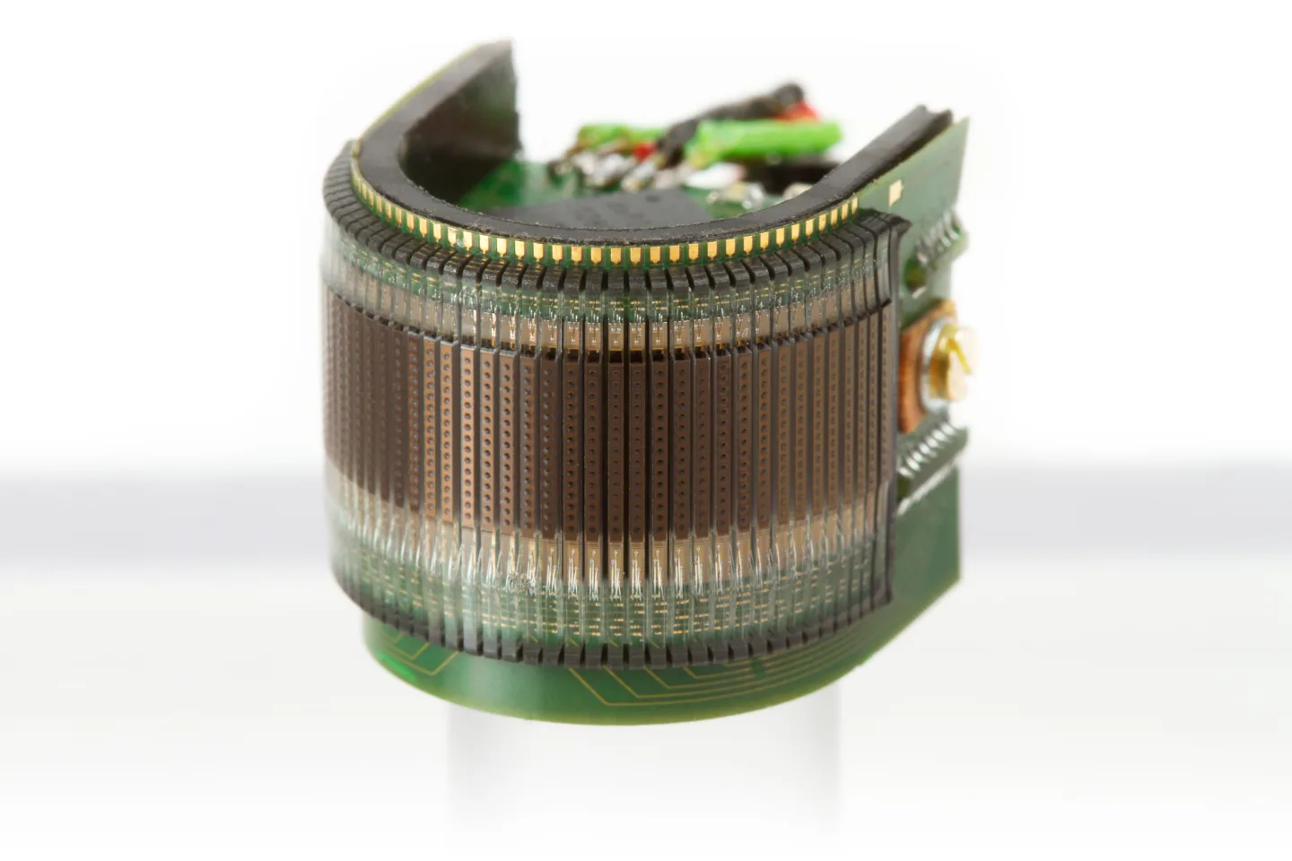 First prototype of a semi-cylindrical curved artificial compound eye