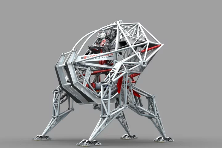 A rendering of Prosthesis the Anti-Robot – ready to race (Image: Anti-Robot)