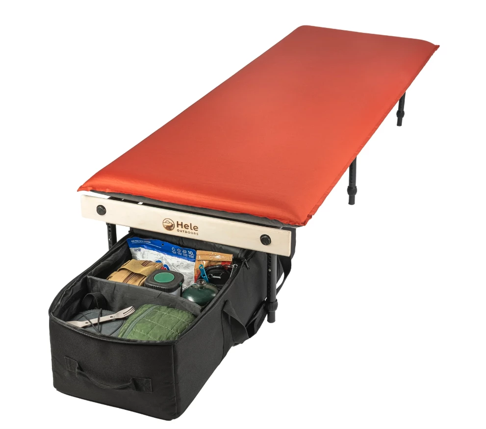 Once at camp, use the Hele bag to organize cookware, lighting, dry food and more