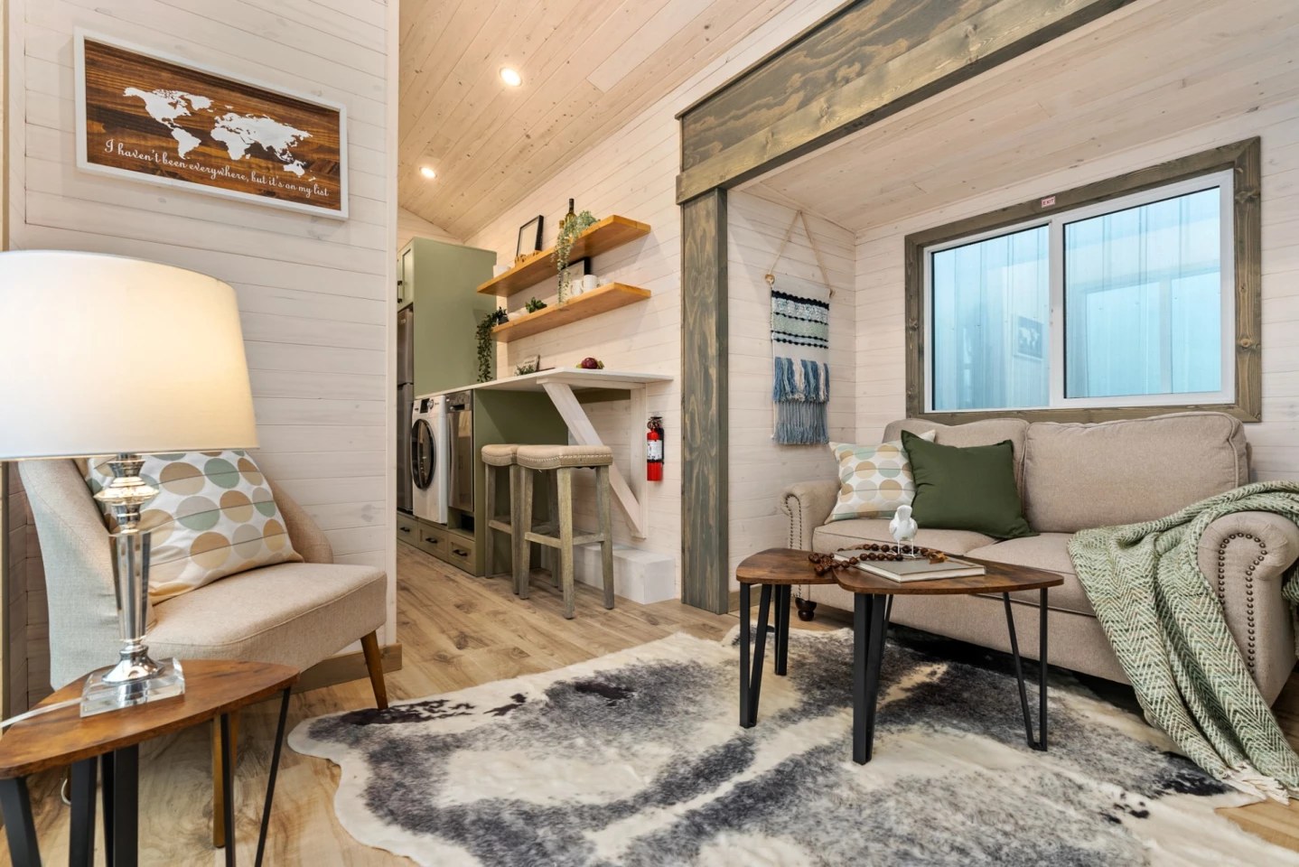 The Cortes' interior expands to a maximum floorspace of 374 sq ft (34.7 sq m)