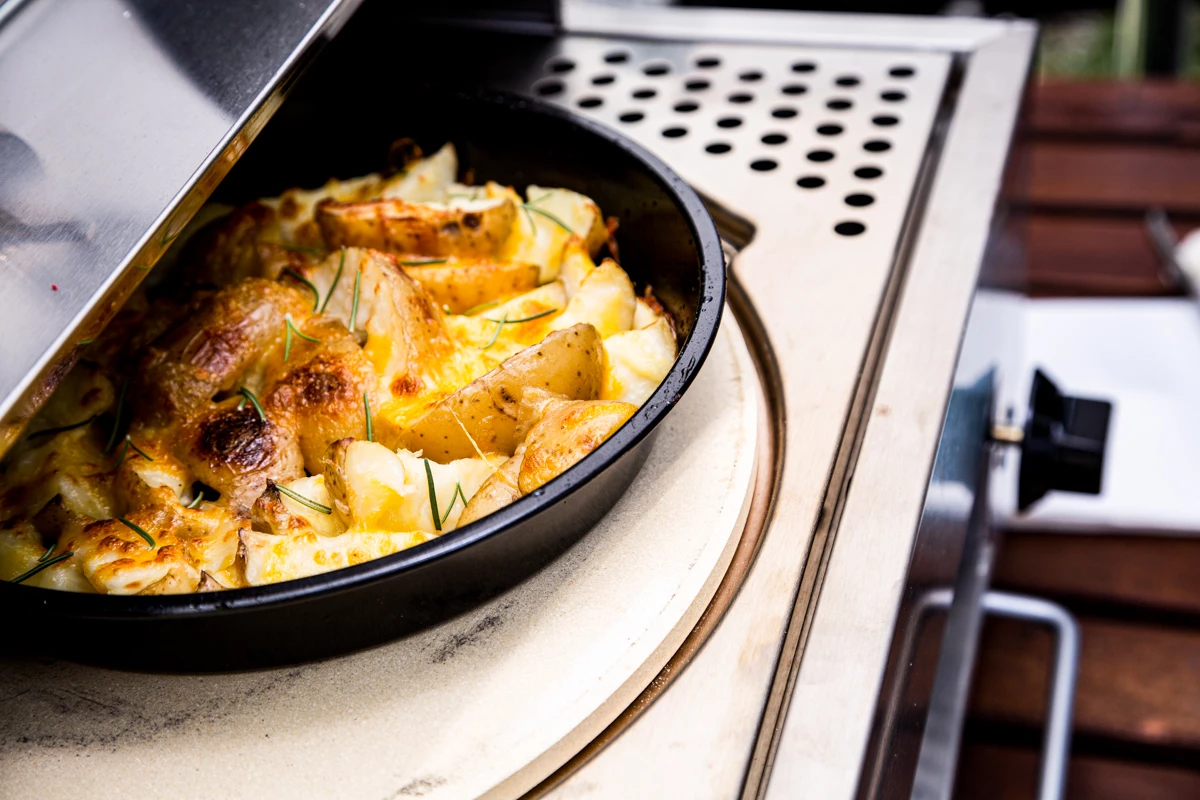 The OvenPlus cooker promises far greater fuel efficiency than regular gas grills