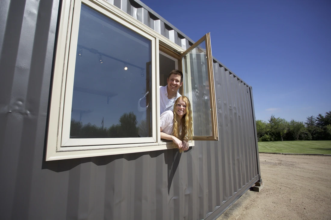 The Container Tiny House is based on a recycled container that has a door and a few operable windows cut into it