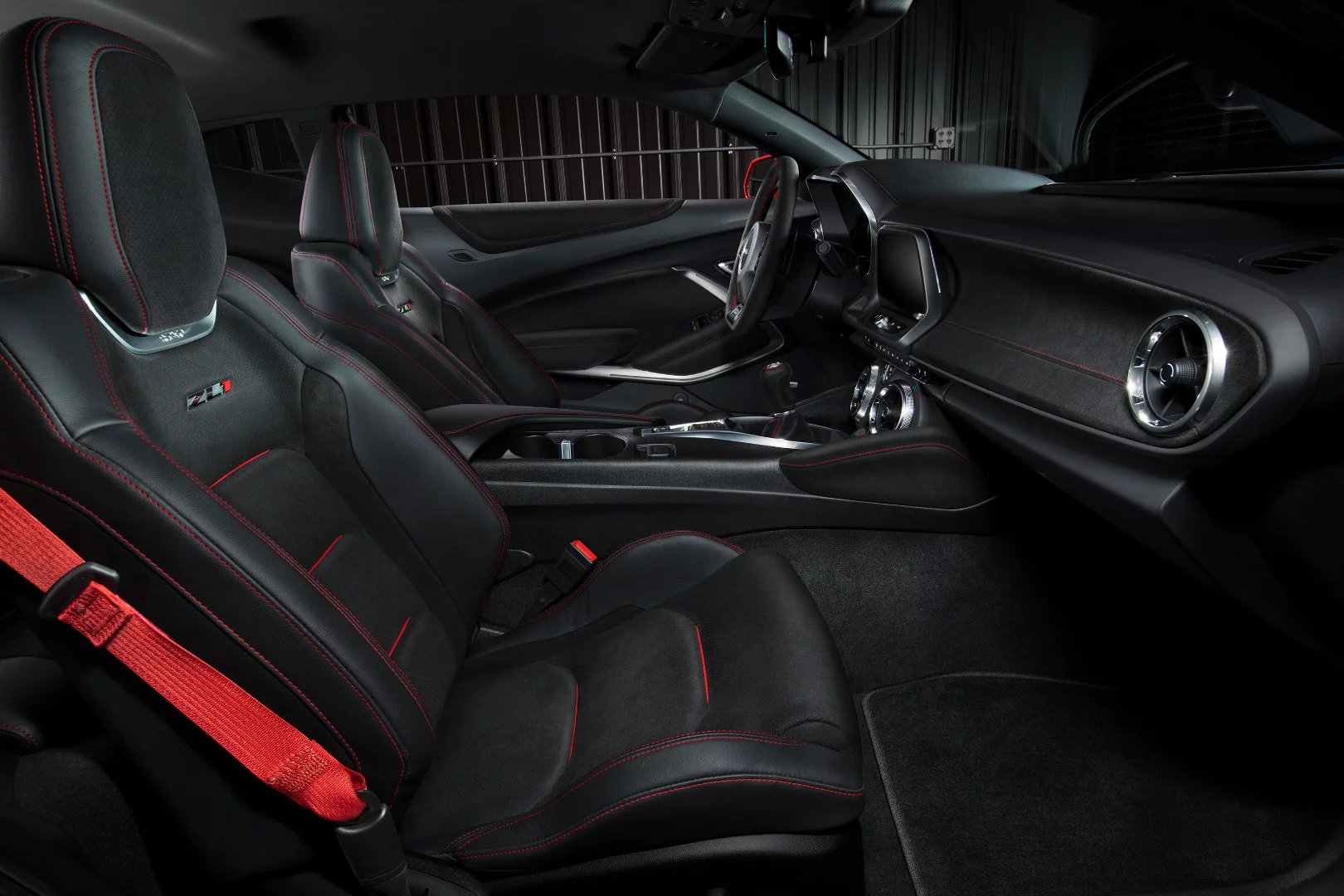 The Camaro's interior is largely unchanged from the regular SS' setup