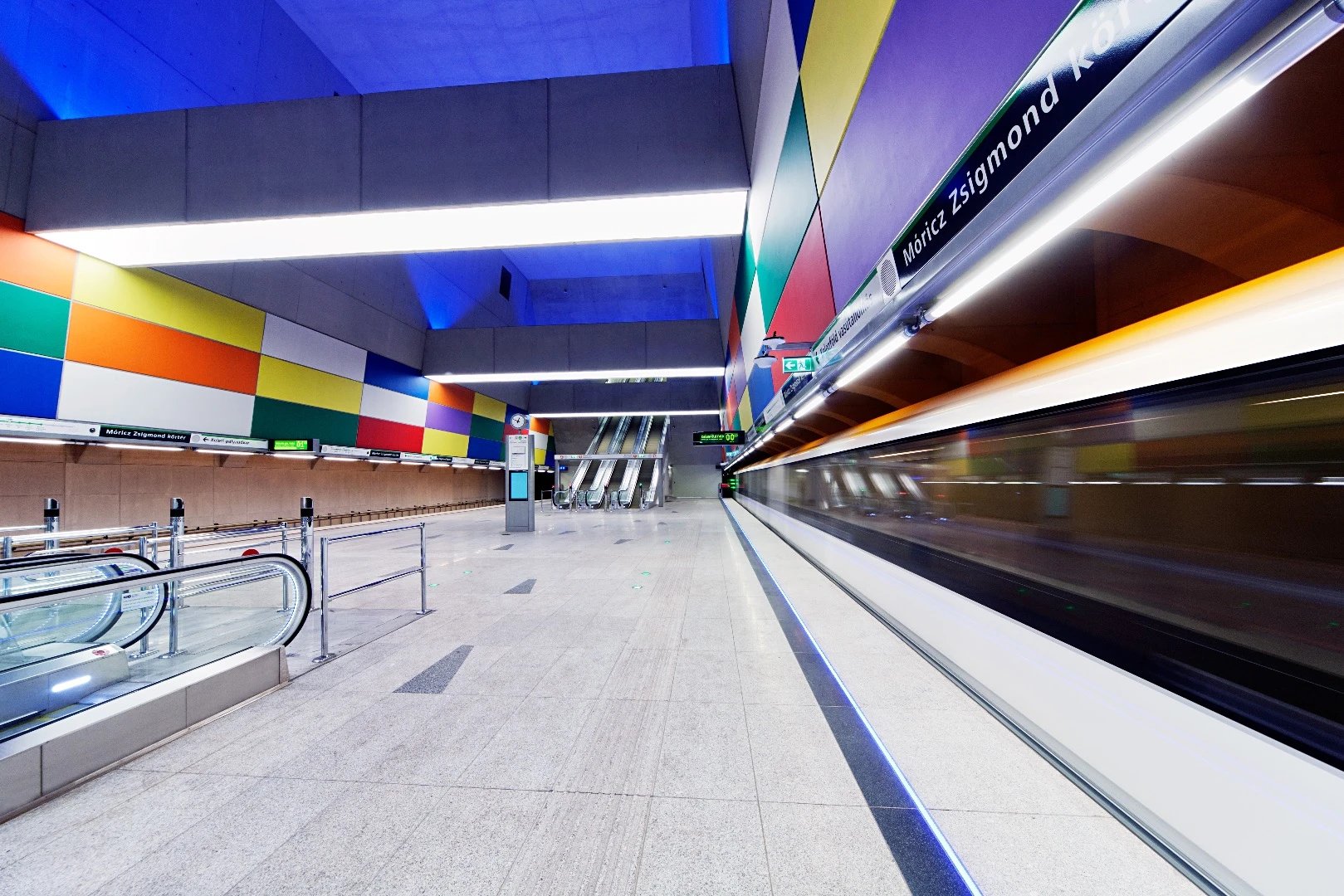 M4 Metro Line Budapest was designed by FŐMTERV-PALATIUM-UVATERV - Consortium with Palatium Studio, Budapesti Építőművészet Műhely, Gelesz és Lenzsér, Puhl és Dajka, sporaarchitects, and VPI Studi