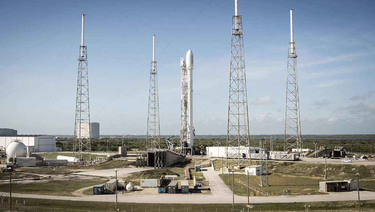 Falcon 9 on the launch pad