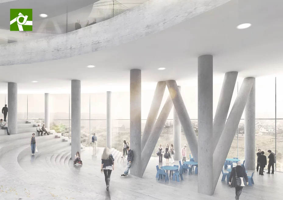 A BIG visualization of its Faroe Islands Education Center (Image: BIG)