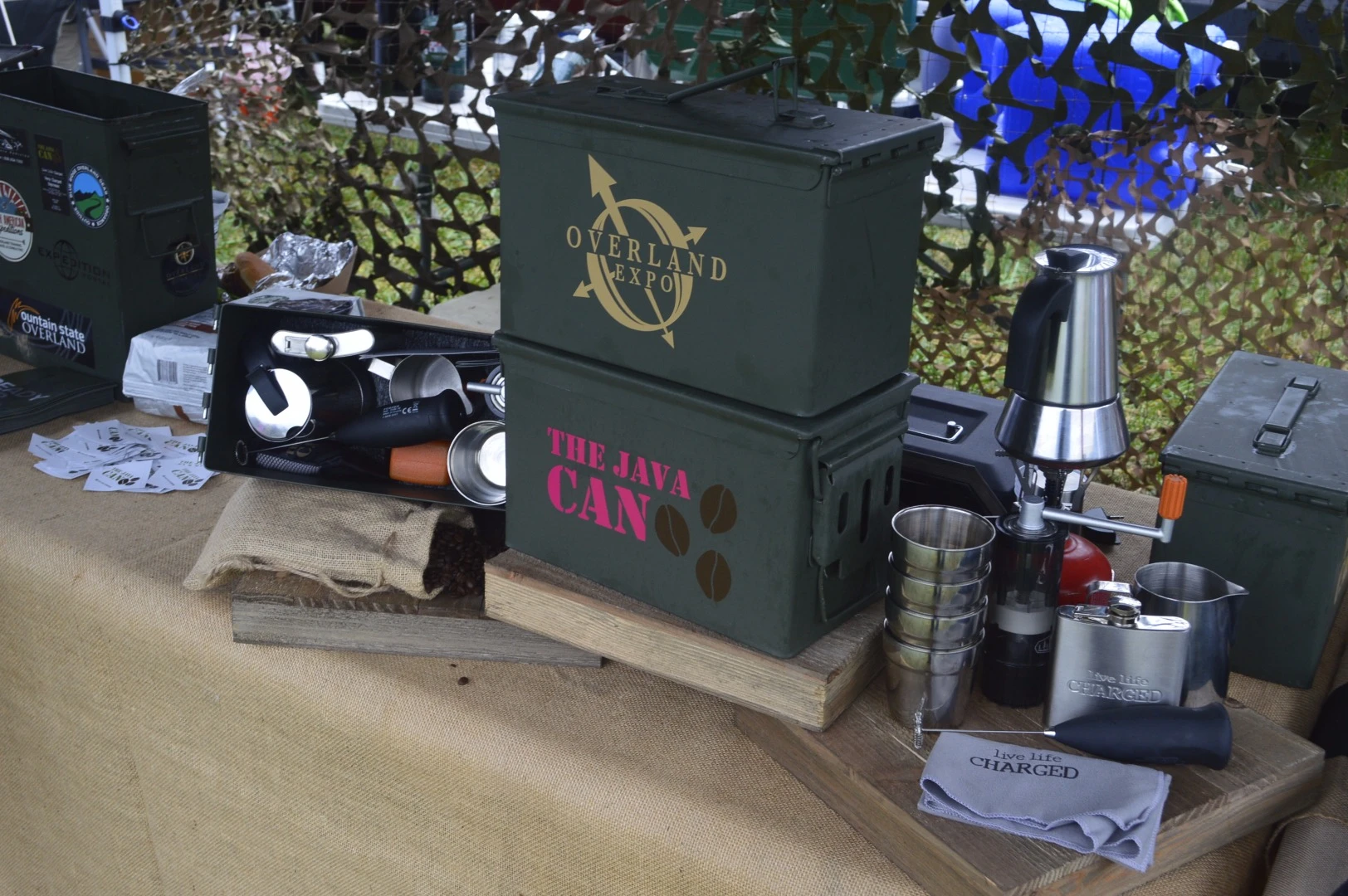 Designed by a US Army Green Beret, the Java Can puts a full espresso-making kit inside a military container