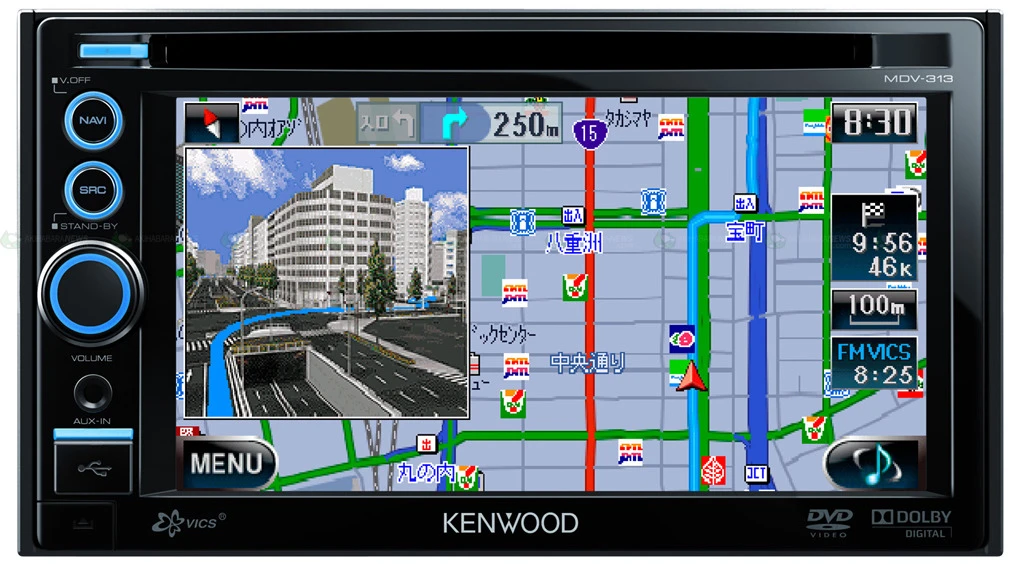 The JVC Kenwood AVENUE MDV-313 in-car multimedia navigation system.