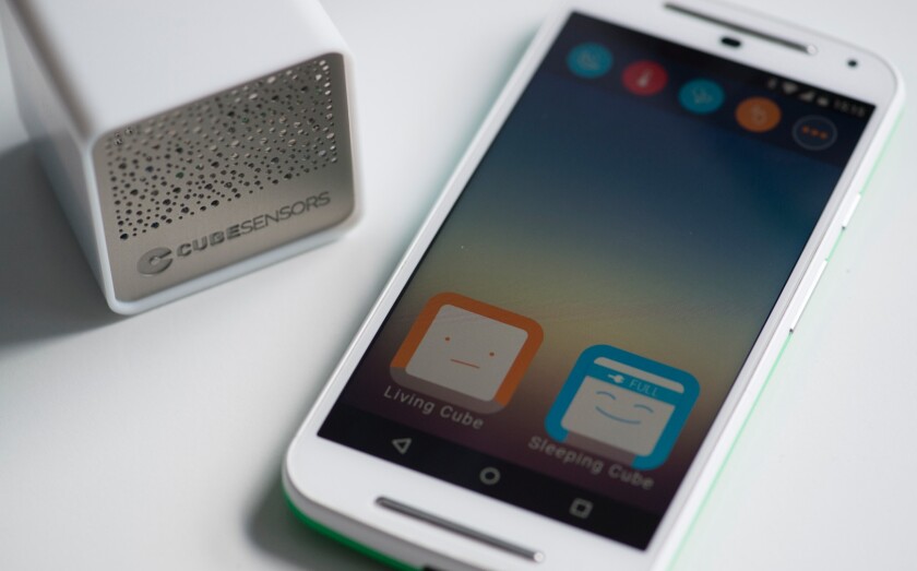 The CubeSensors app lets users look at the monitored levels in a variety or levels of detail