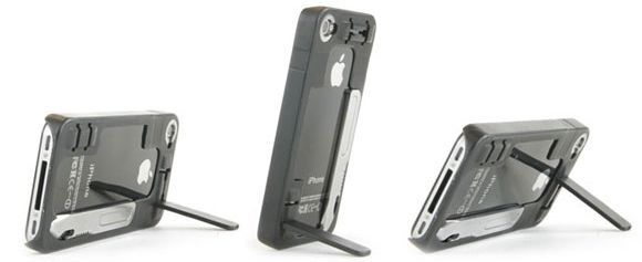 The USB stick can be used as a stand to prop the case landscape or portrait mode