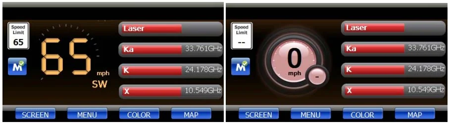 The radar screens of the Passport IQ