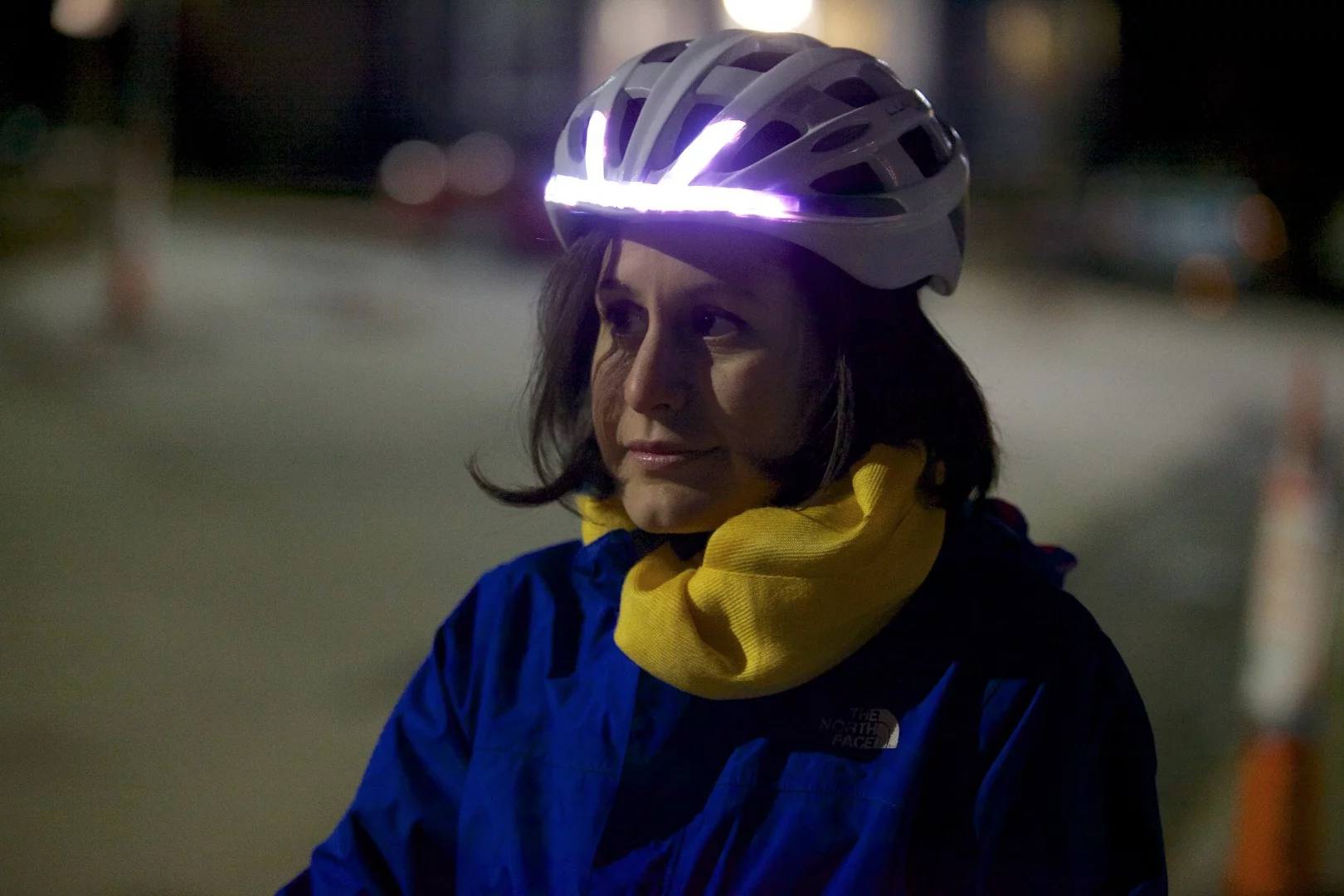 Improved 360 degree rider safety with the Lumos bicycle helmet.