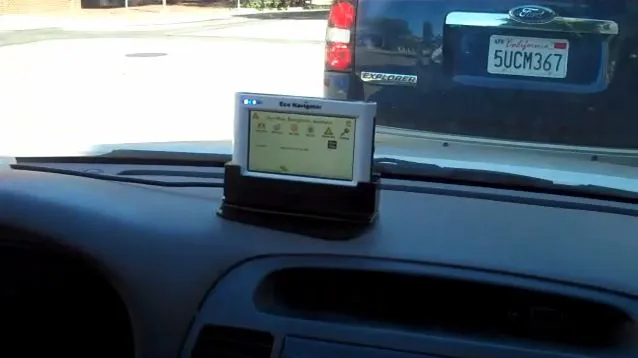 The Eco-Navigator provides real-time fuel consumption and CO2 output data to drivers, to help them drive cleaner and more efficiently (Image: Earthrise)