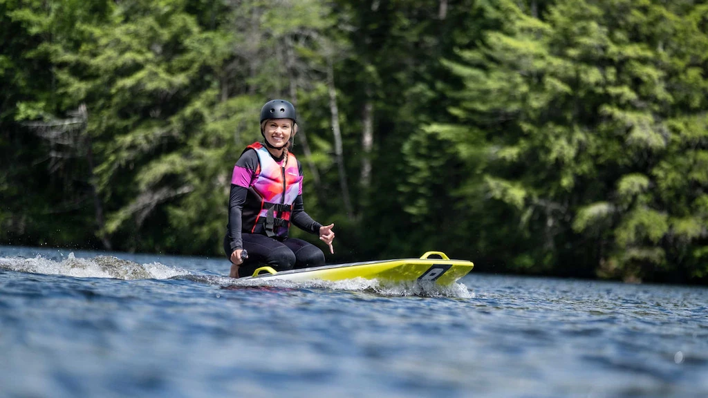 The Sea-Doo Rise's speed is controlled via a handheld remote