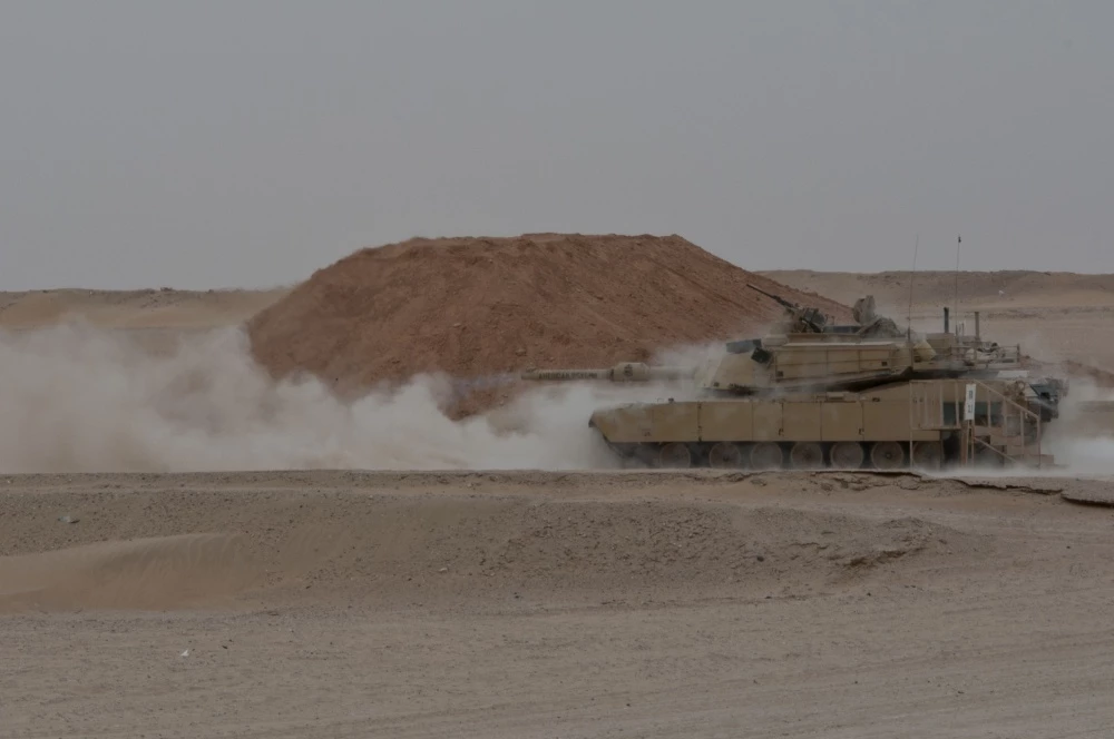 The M1 Abrams has a turbine engine
