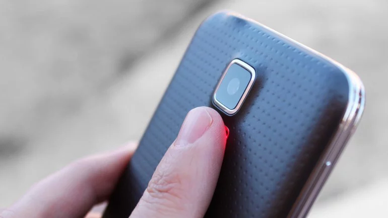 The Galaxy S5 has a dedicated heart rate monitor below its rear camera