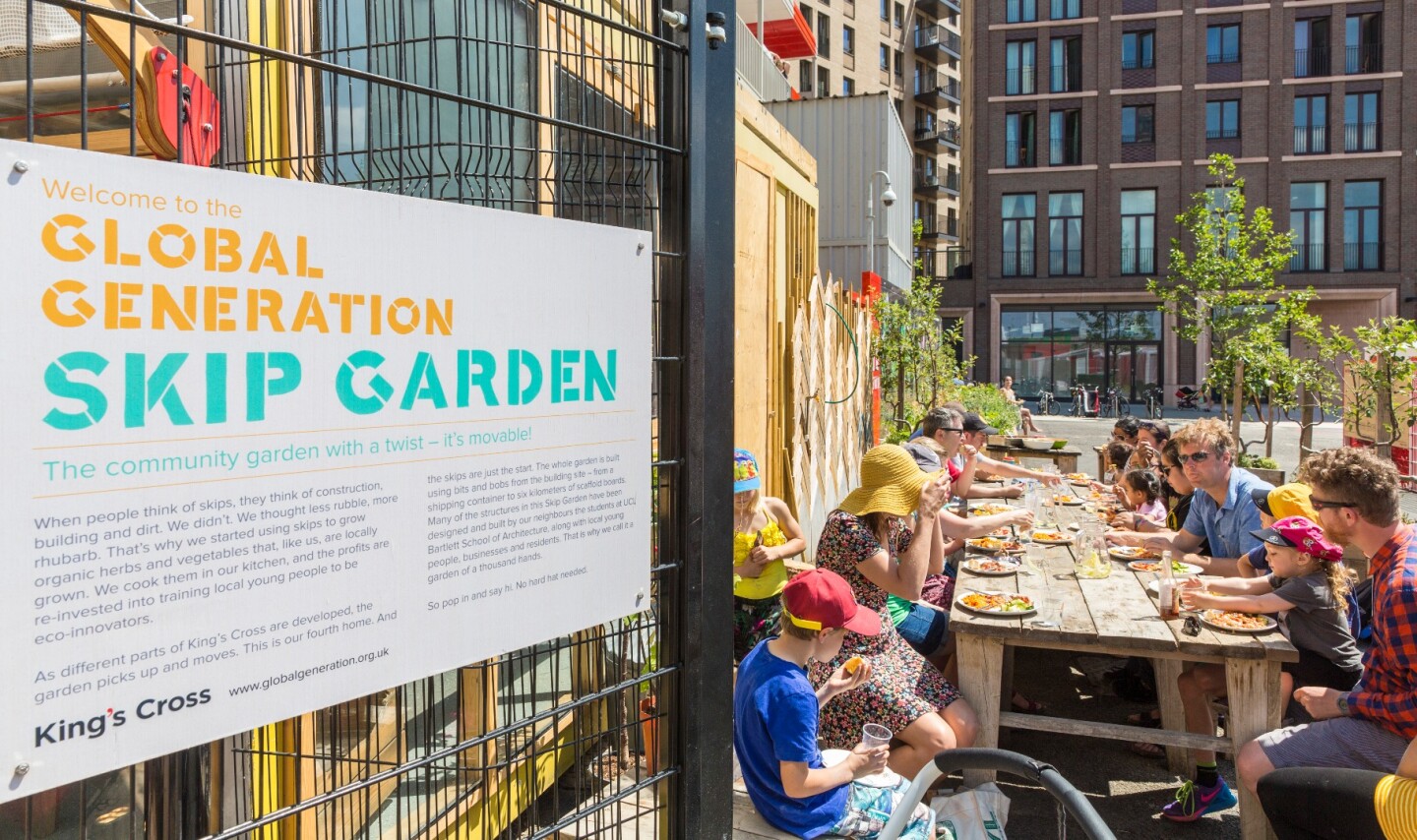 The crops grown at the Skip Garden are used to create meals at the Skip Garden Kitchen resteraunt
