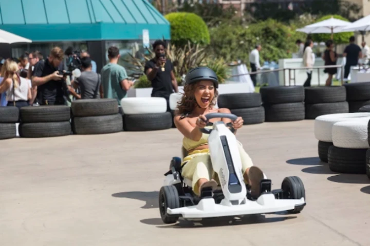 The Ninebot Electric Gokart features an adjustable frame for riders of all sizes