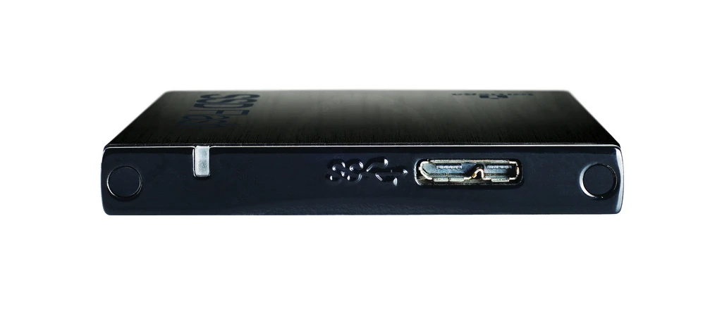 Iomega's external SSD unit: side view